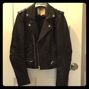 Maje Basalt leather biker jacket